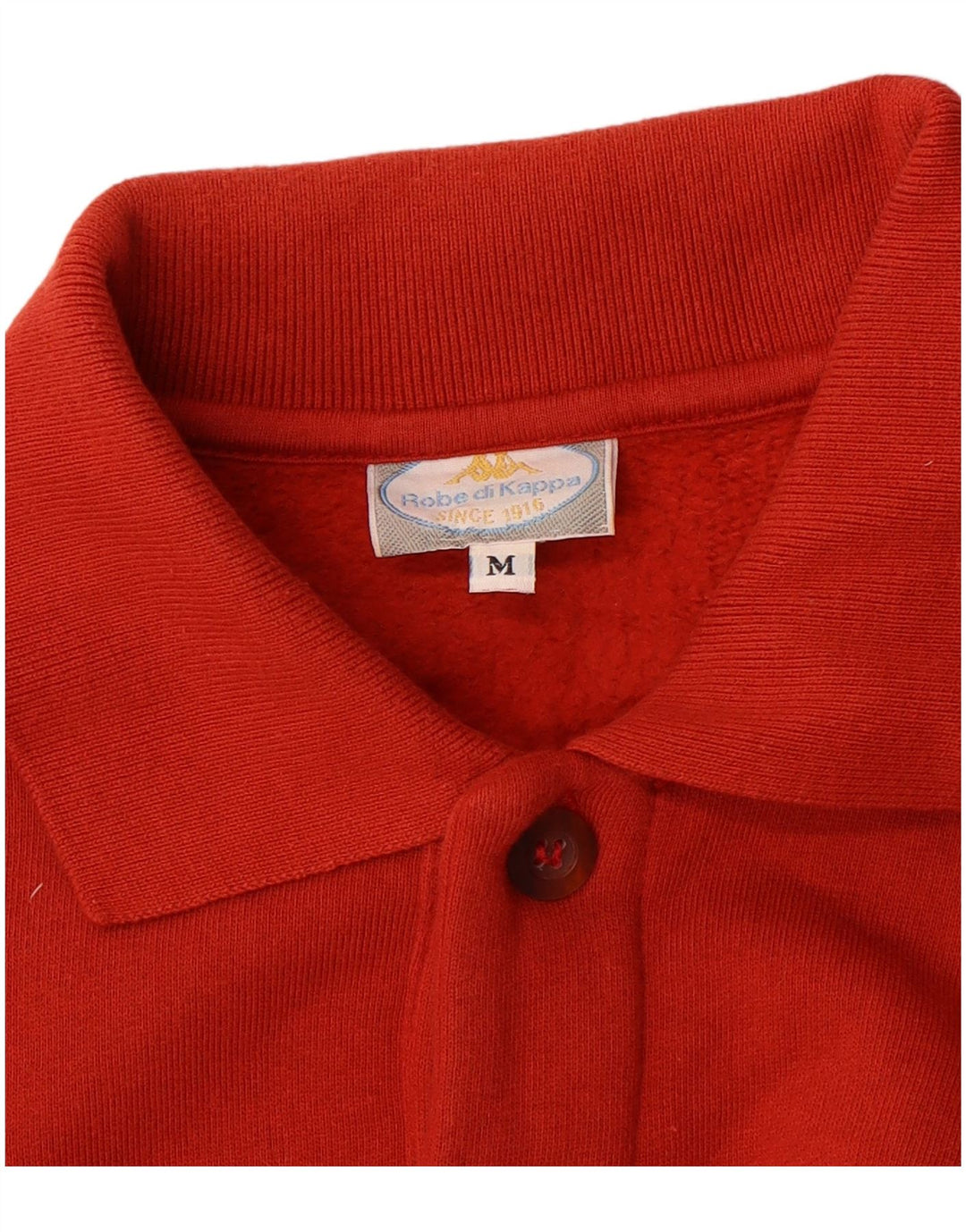 Kappa Herren-Sweatshirt mit Polokragen, Mittelrot