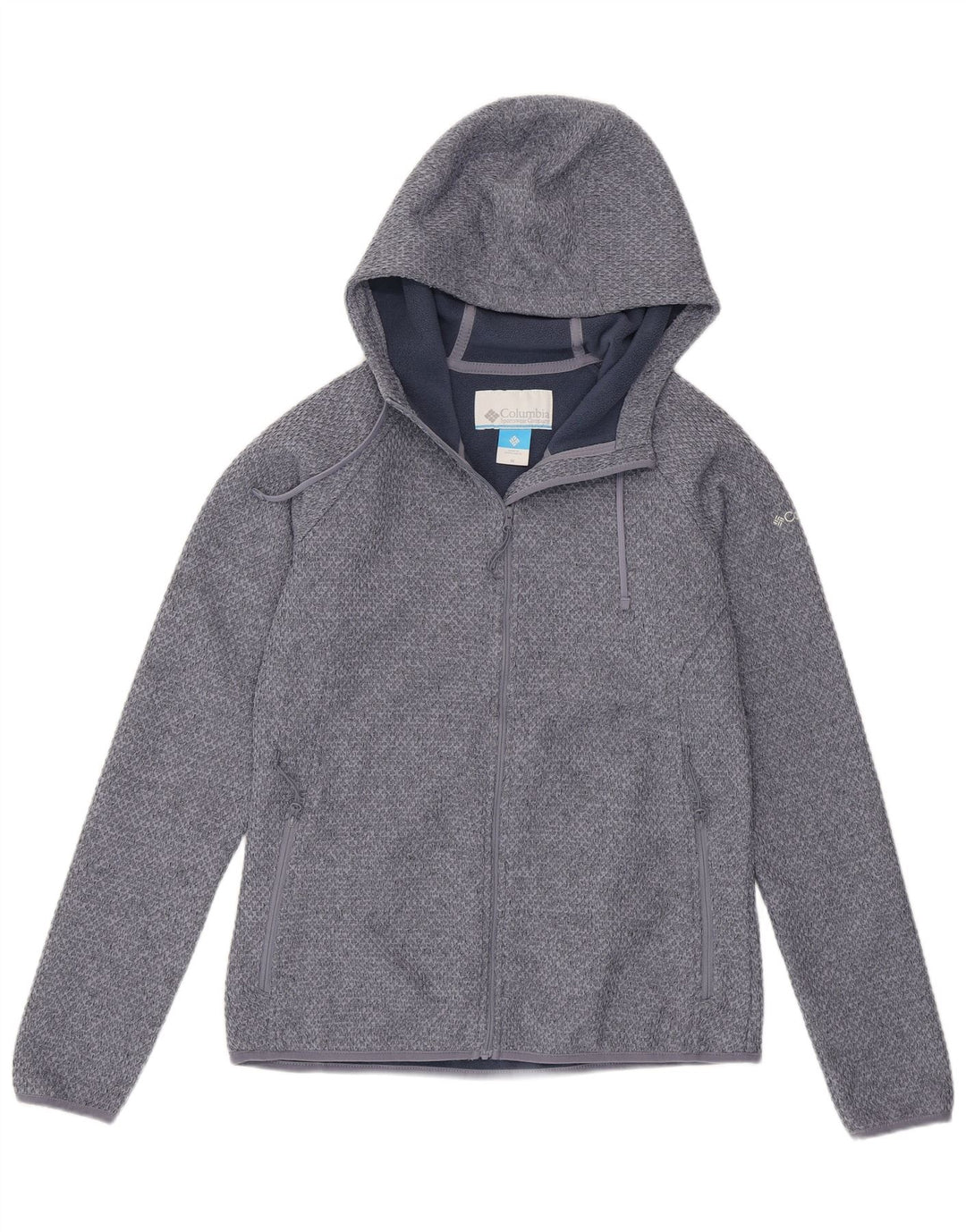 Columbia Damen-Kapuzenpullover mit Reißverschluss, UK 14, Mittelblau, Polyester