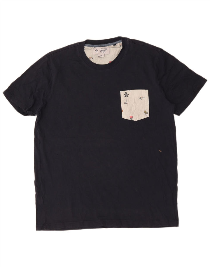 Penguin Herren-T-Shirt, groß, marineblau, Baumwolle