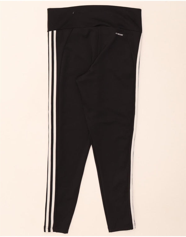 Adidas Damen Aeroready Leggings UK 16/18 Large Schwarz Polyester