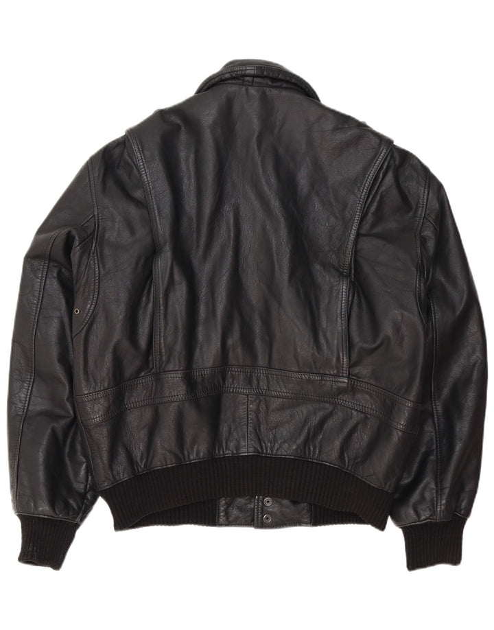 Forester Herren Militärlederjacke IT 50 Large Schwarz