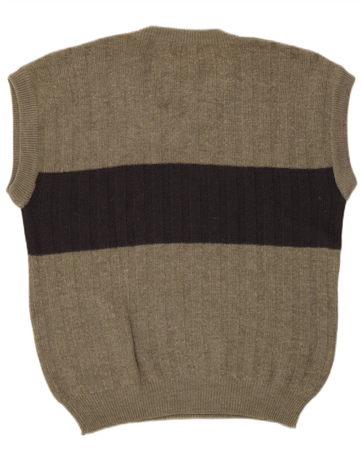 KIRKLAND Herren Weste Tank Top IT 52 Large Khaki Colourblock