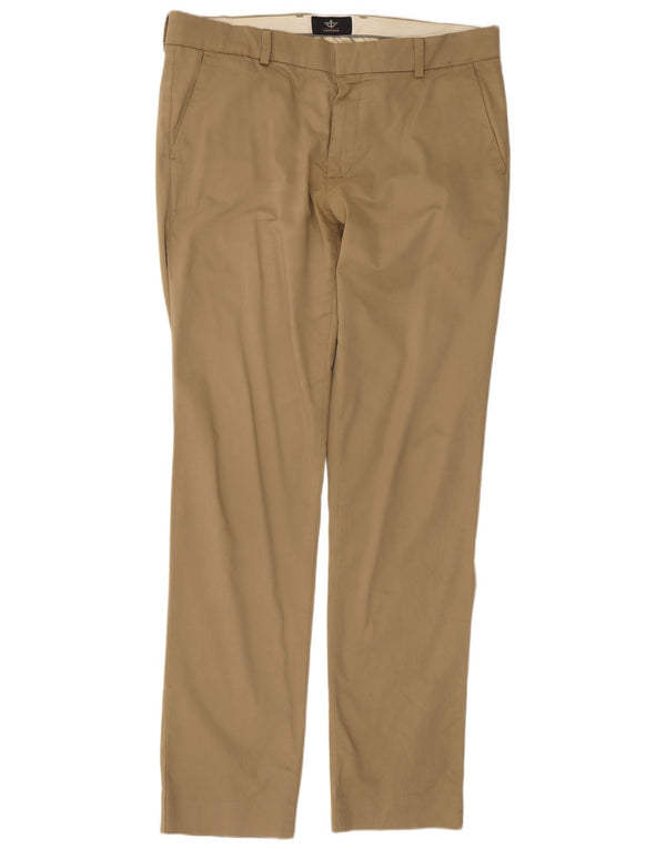 Dockers Herren gerade Chinohose W34 L34 Beige Baumwolle