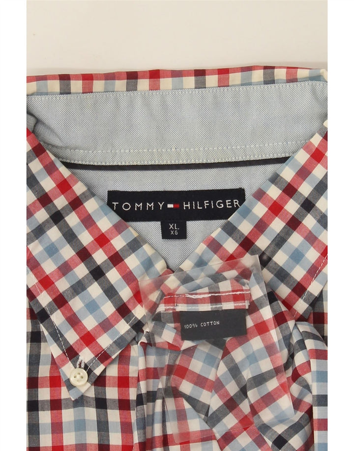 Tommy Hilfiger Herrenhemd XL, mehrfarbig, Gingham-Baumwolle