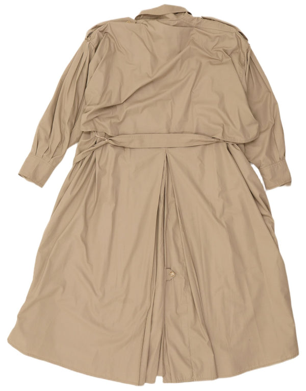Vintage Damen Trenchcoat UK 14 Medium Beige Polyester