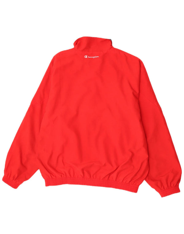 Champion Herren-Trainingsanzugoberteil, XL, rotes Farbblock-Polyester