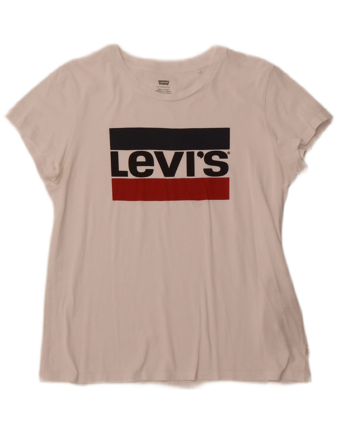LEVI'S Damen-T-Shirt mit Grafik, UK 12, mittelweiße Baumwolle