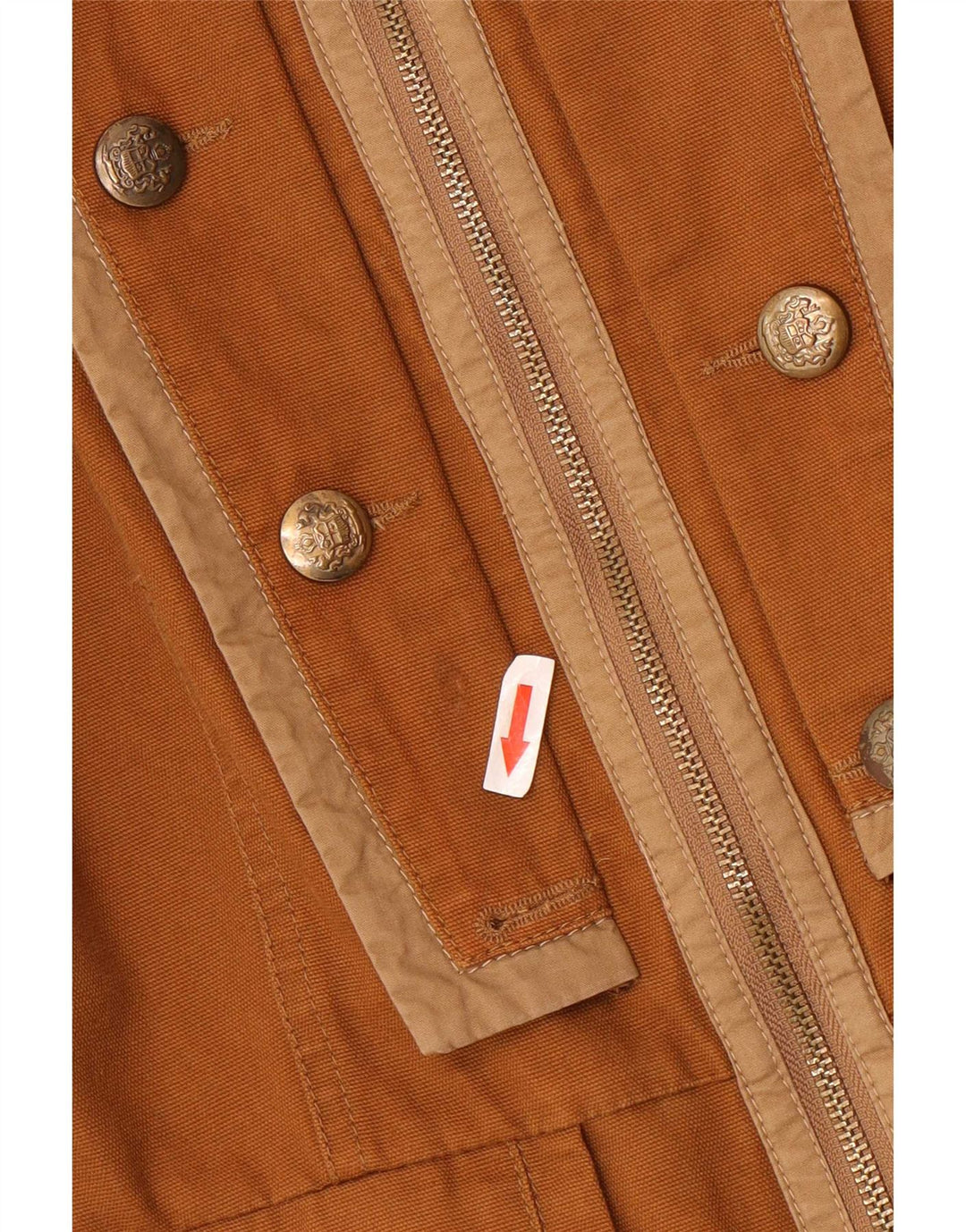 Marks & Spencer Damen Militärjacke UK 12 Mittelbraune Baumwolle