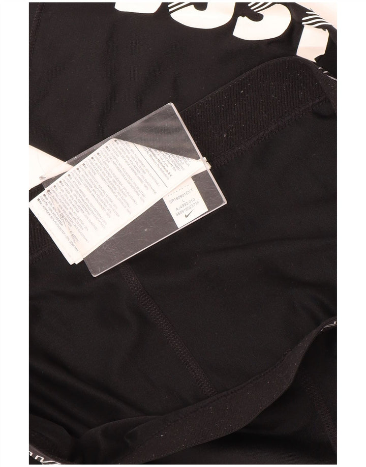 Nike Womens Graphic Leggings UK 14 Large Schwarz Polyester
