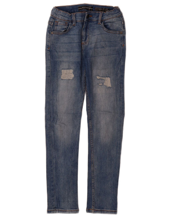 Guess Distressed Skinny Jeans für Mädchen, 7–8 Jahre, W22 L25, Blau