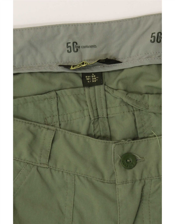 Vintage Herren Cargo Shorts Groß W34 Grün