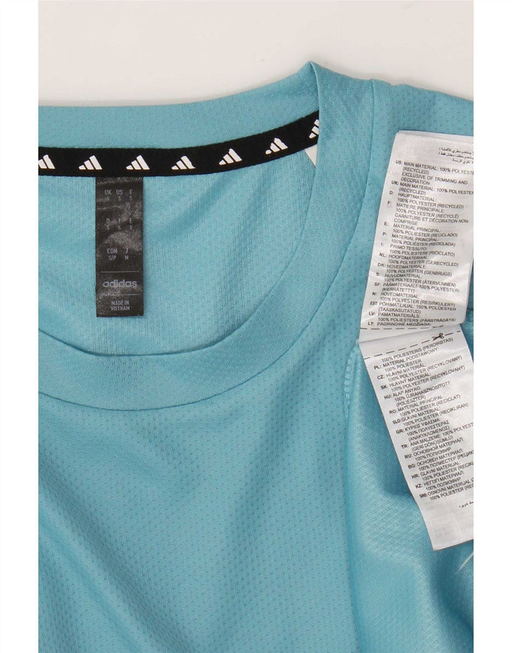 Adidas Herren T-Shirt Top Small Blau Polyester