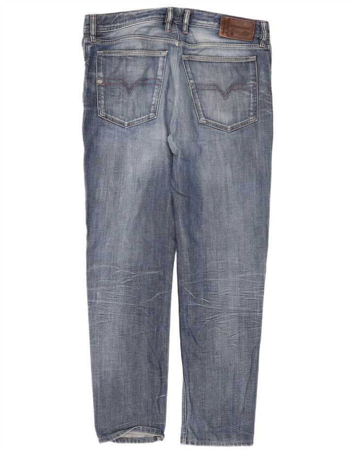 Diesel Herren Straight Jeans W36 L31 Blaue Baumwolle