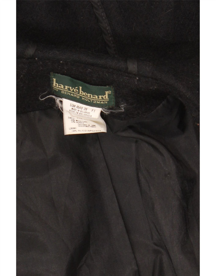 Harve Benard Damen Übergroßer Dufflecoat mit Kapuze UK 16 Große schwarze Wolle