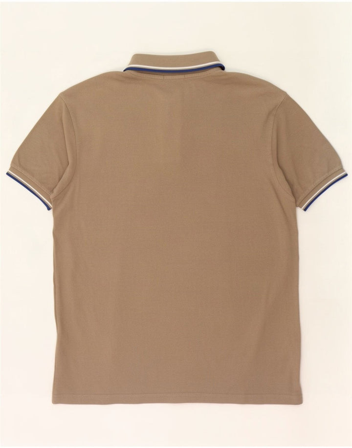 Fred Perry Herren-Poloshirt, große beige gestreifte Baumwolle