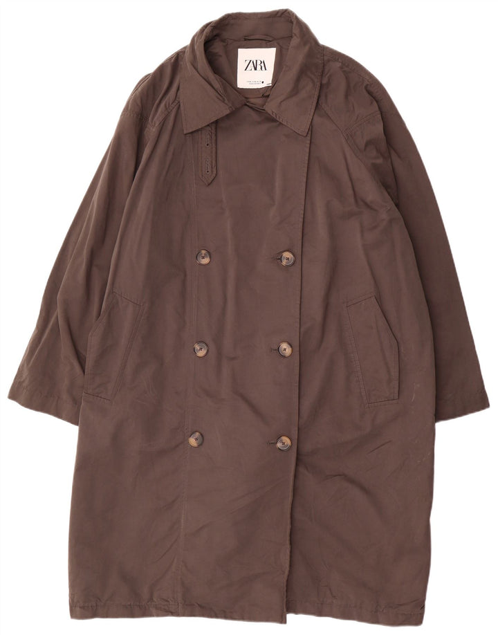 Zara Damen Übergroßer Trenchcoat UK 18 XL Grau