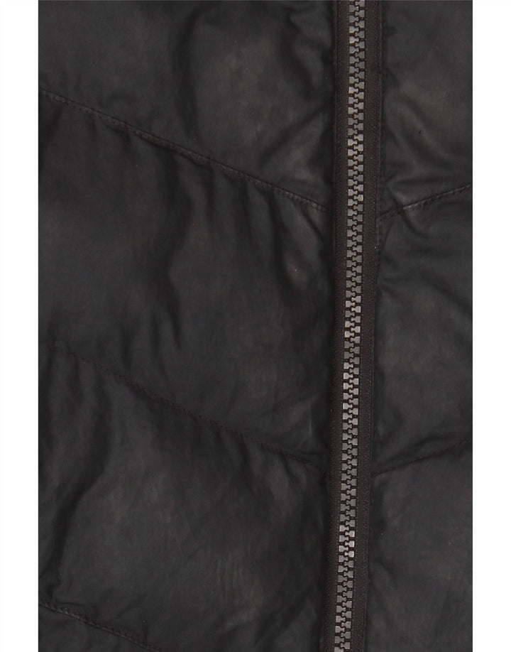 Nike Jungen-Kapuzenjacke, gepolstert, 10–11 Jahre, mittelgroßes schwarzes Polyester