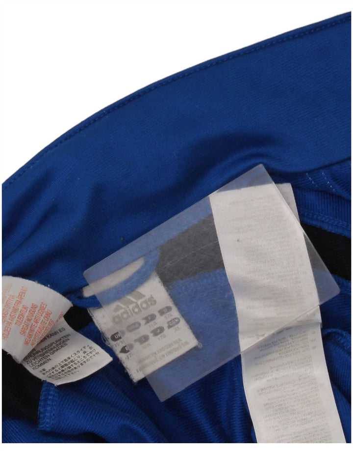 ADIDAS Jungen-Trainingsanzug-Top-Jacke, 15–16 Jahre, blaues Colourblock-Polyester