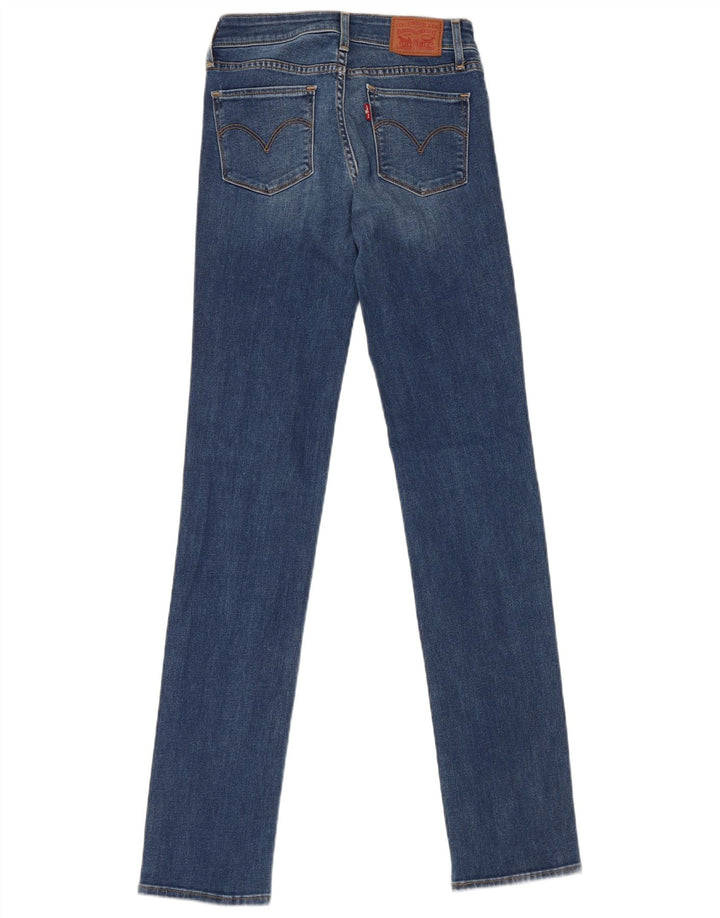 Levi's Damen 714 Straight Jeans W25 L34 Blaue Baumwolle