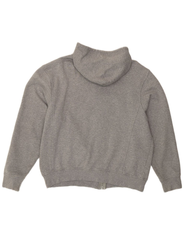 Fila Damen Graphic Zip Hoodie Pullover UK 20 2XL Graue Baumwolle