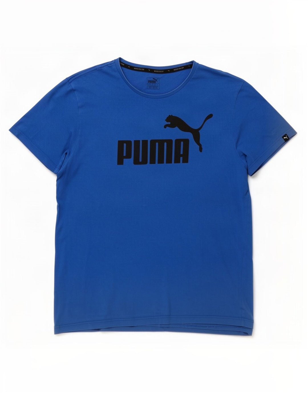 Puma Herren Grafik T-Shirt Top 2XL Blau Baumwolle