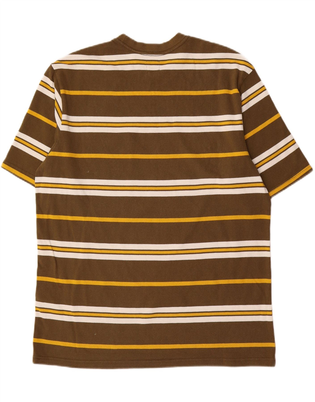 LEVI'S Herren-T-Shirt-Oberteil in Übergröße aus mittelbraun gestreifter Baumwolle