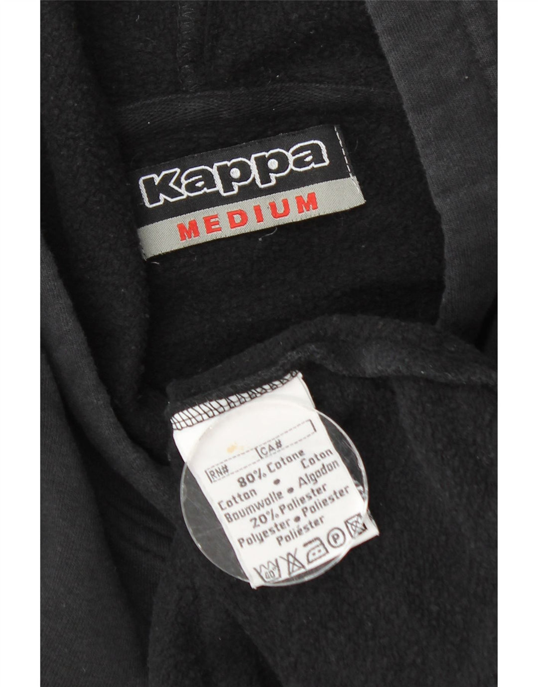 KAPPA Herren-Kapuzenpullover, mittelschwarz, Baumwolle