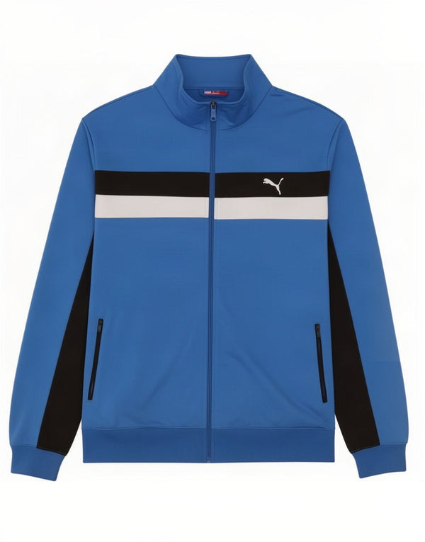 Puma Herren-Trainingsanzug-Top-Jacke XL, Blau, Farbblock