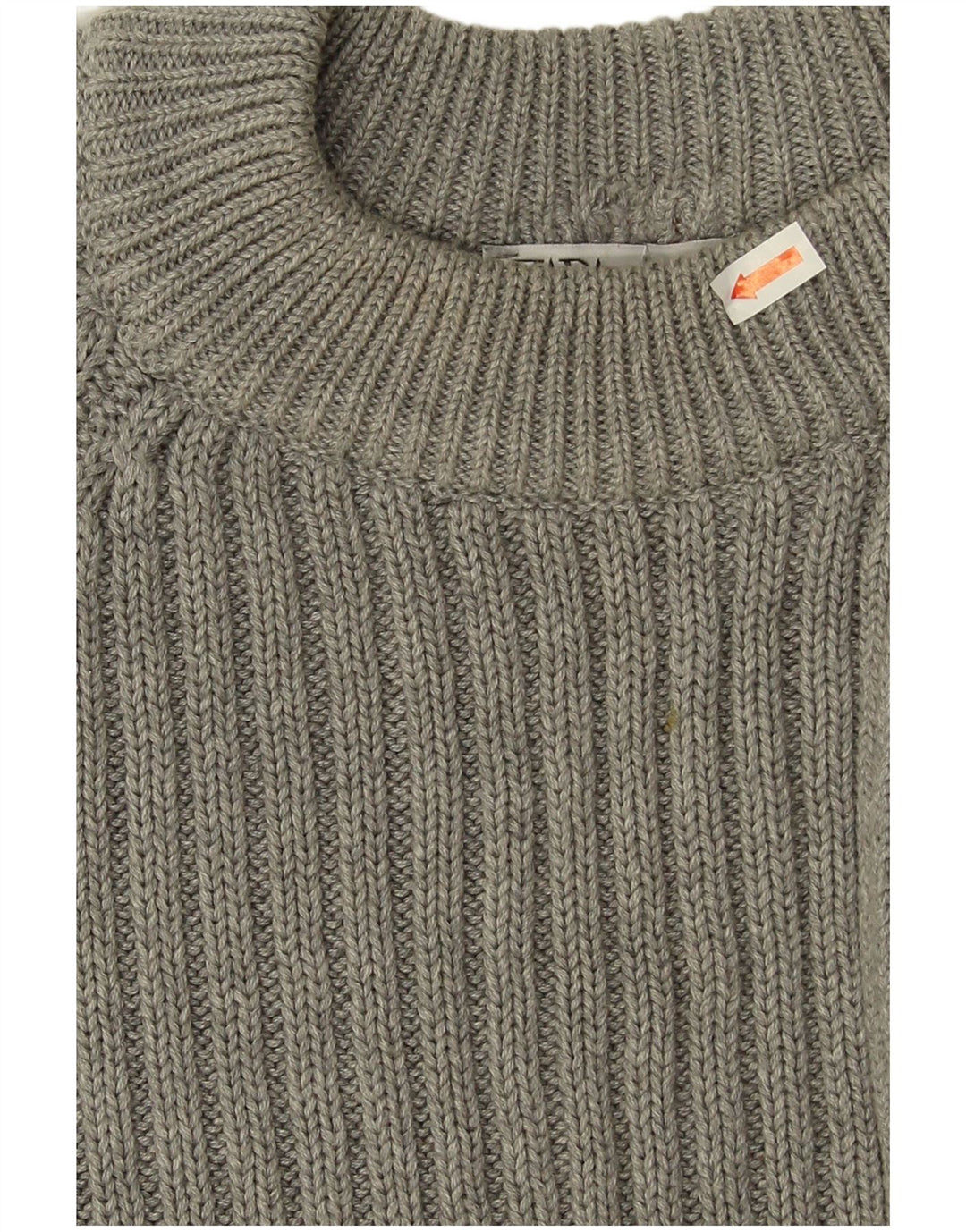 Zara Damen Crop Crew Neck Pullover Pullover UK 14 Mittelgraue Baumwolle