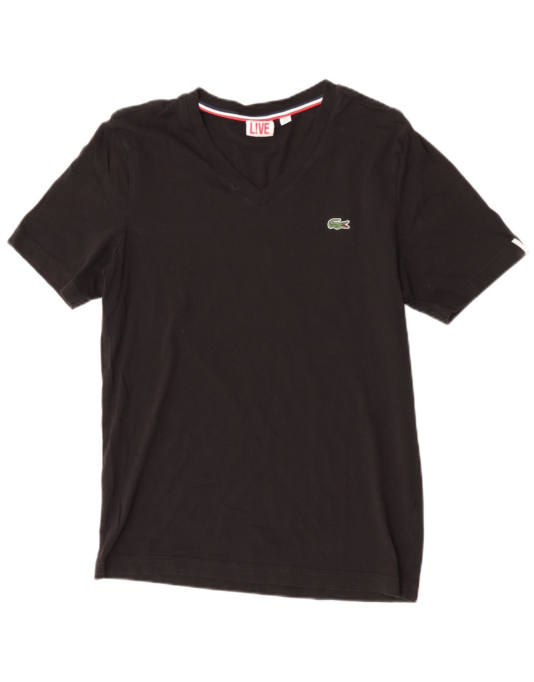 Lacoste Herren T-Shirt Top Größe 3 Small Schwarz Baumwolle