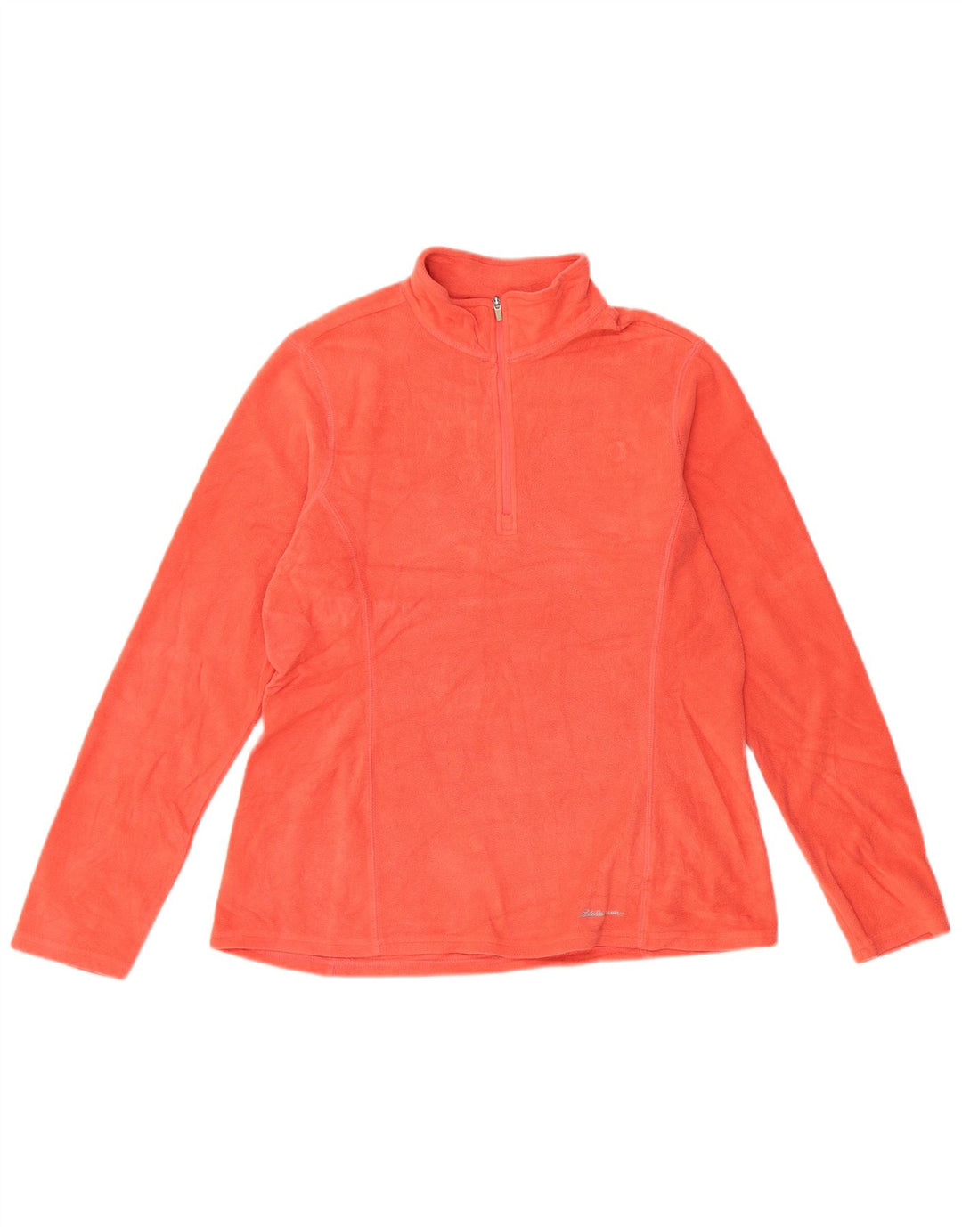 EDDIE BAUER Damen-Fleecepullover mit Reißverschluss, UK 12, Mittelorange, Polyester
