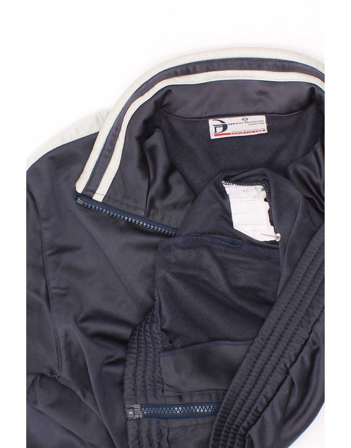 Sergio Tacchini Jungen-Trainingsanzug-Top-Jacke, 11–12 Jahre, mittleres Marineblau