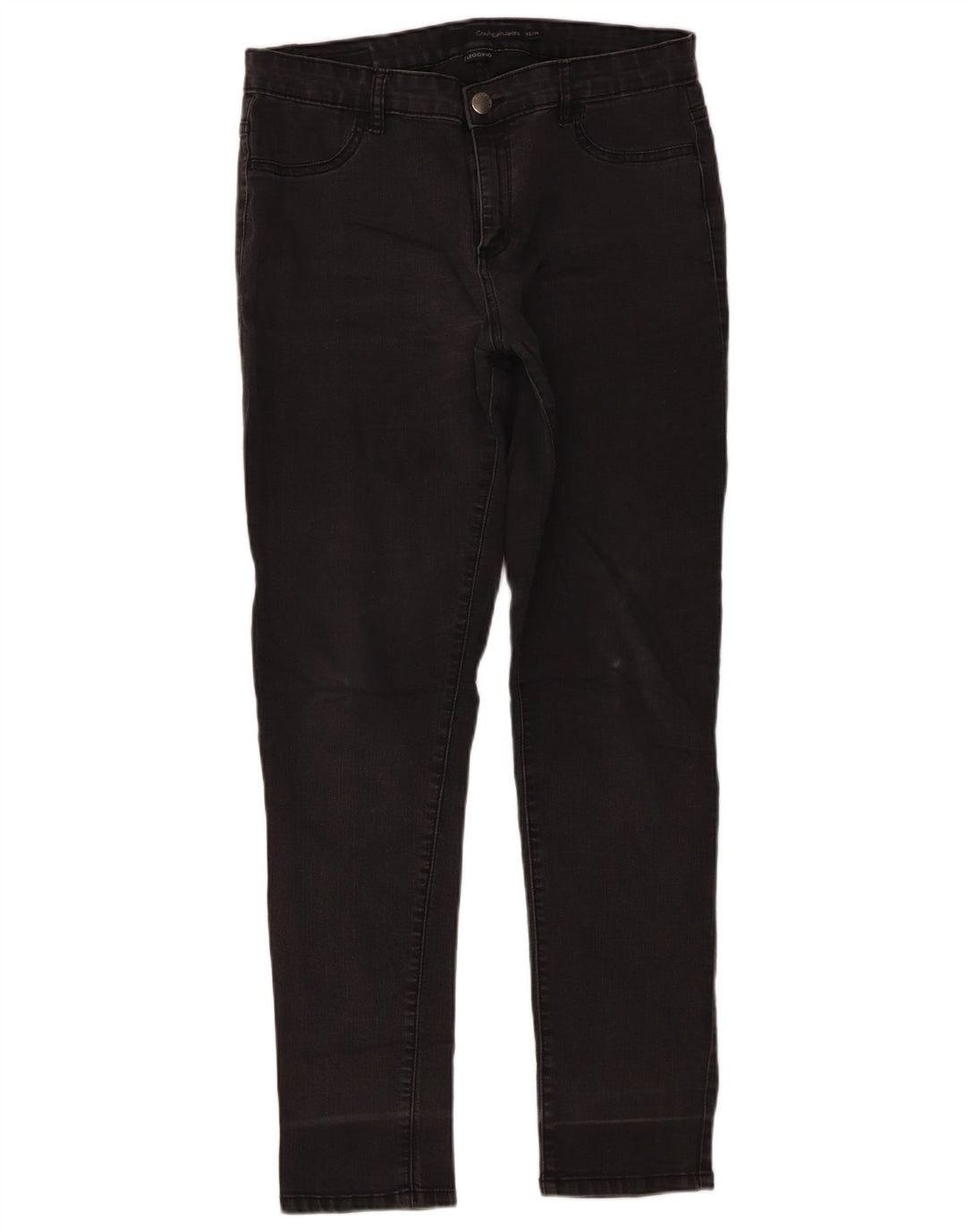 Calvin Klein Damen Legging Jeans US 14 Large W32 L30 Graue Baumwolle