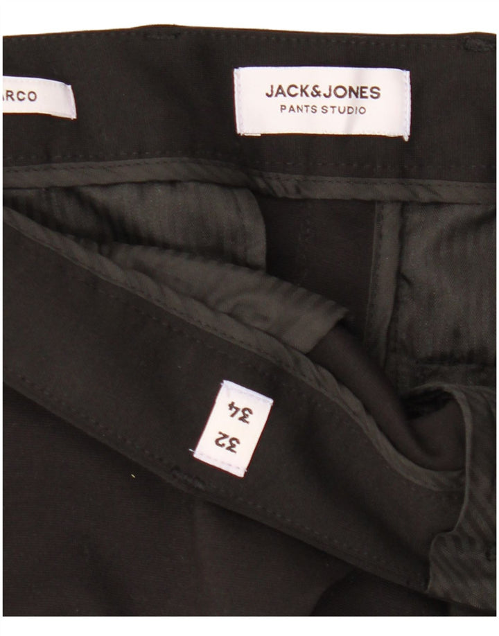 Jack & Jones Herren Marco Slim Chinohose W32 L34 Schwarz Polyester
