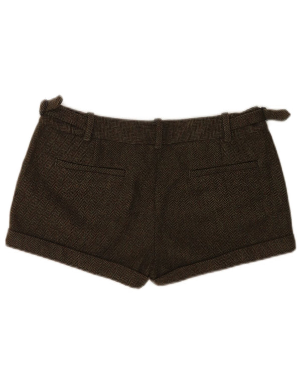 Jack Wills Damen Pegged Chino Shorts UK 10 Small W30 Khaki Herringbone