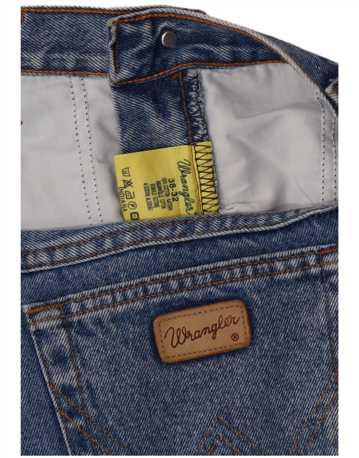 WRANGLER Mens Straight Jeans W38 L28 Blue Cotton