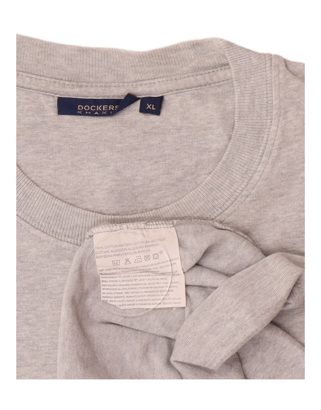 Dockers Herren Graphic Top Langarm XL Grau Baumwolle