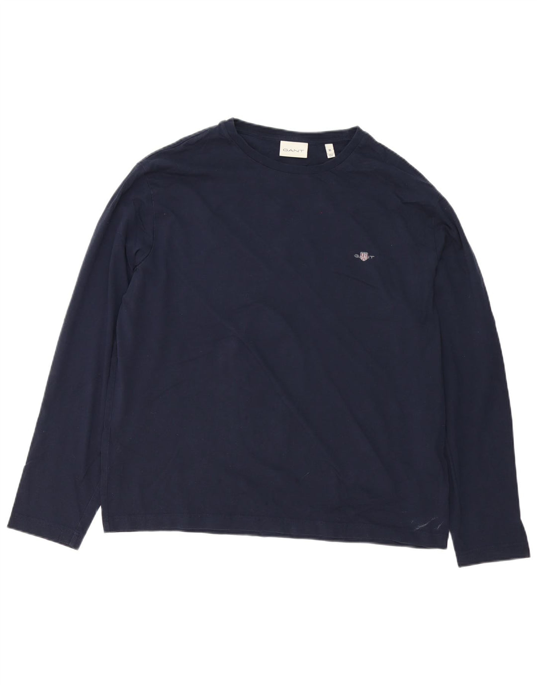 Gant Herren-Top, langärmelig, XL, Marineblau, Baumwolle
