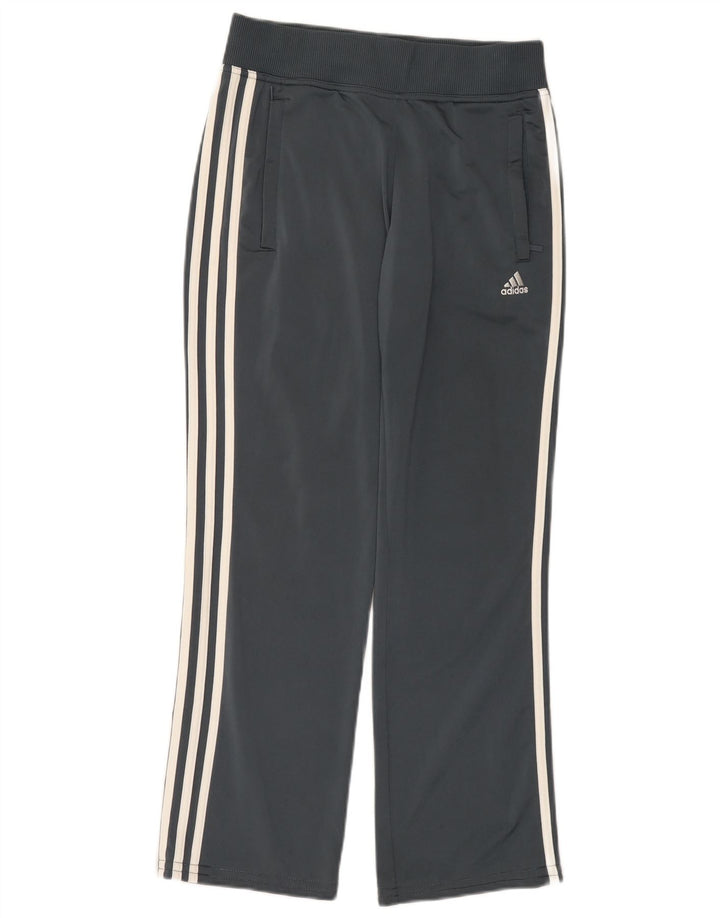 Adidas Damen Trainingshose UK 10 Small Grau Polyester