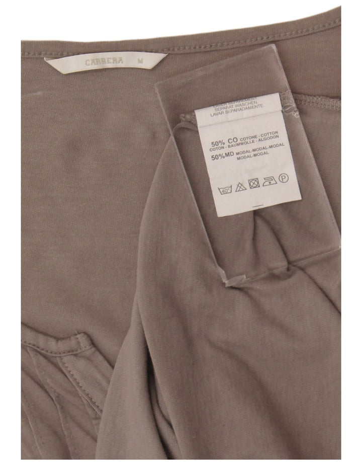 Carrera Damen Top Langarm UK 12 Mittelgraue Baumwolle
