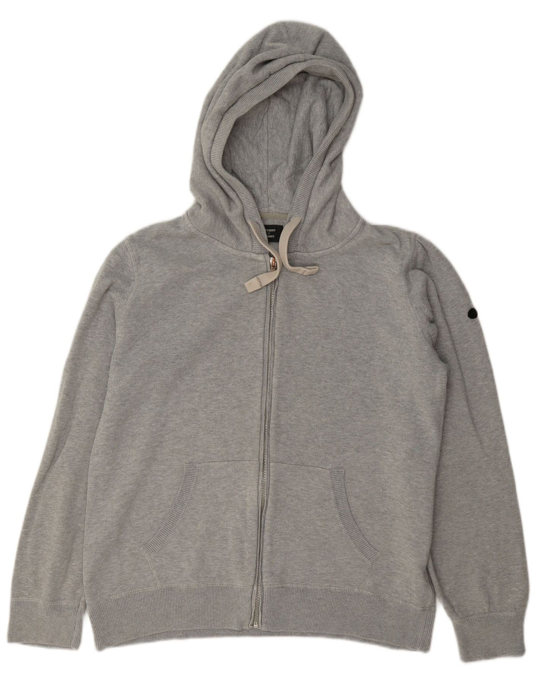 Superdry Damen Zip Hoodie Pullover UK 14 Large Grau