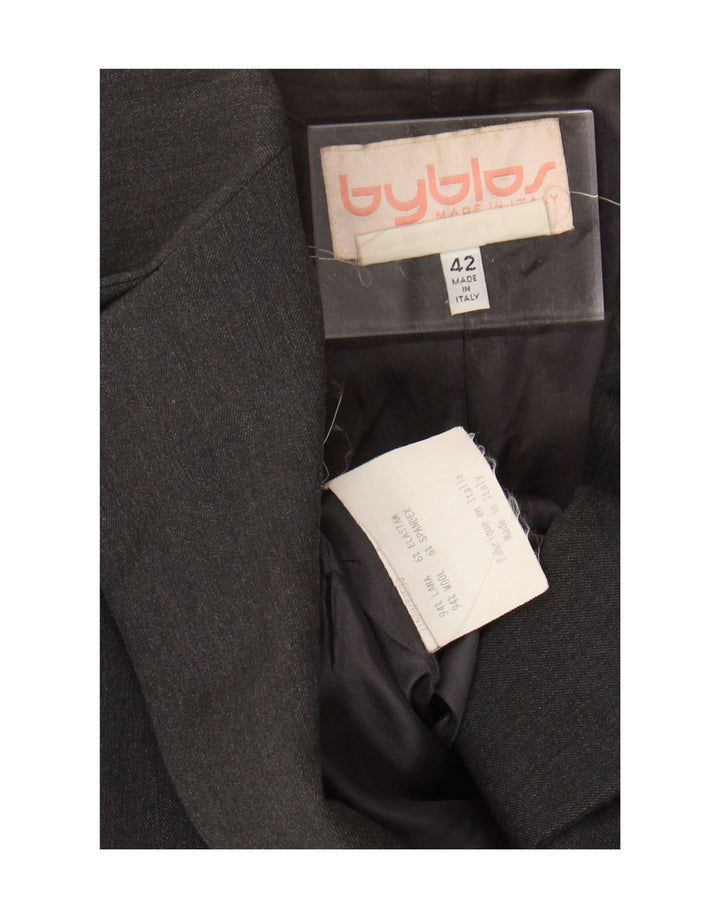 Byblos Zweireihiger Blazer für Damen IT 42 Mittelgraue Wolle