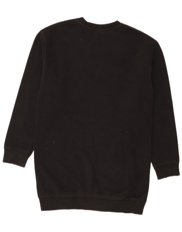 Topshop Damen Übergroßes Langarm-Pulloverkleid UK 8 Small Schwarz