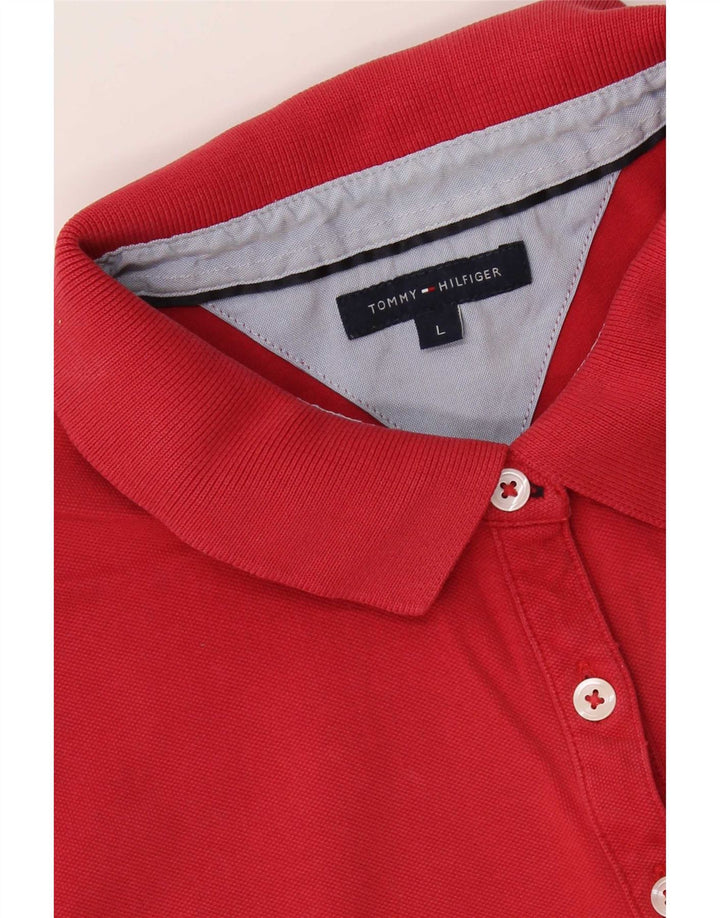 Tommy Hilfiger Damen Poloshirt UK 14 Large Rot