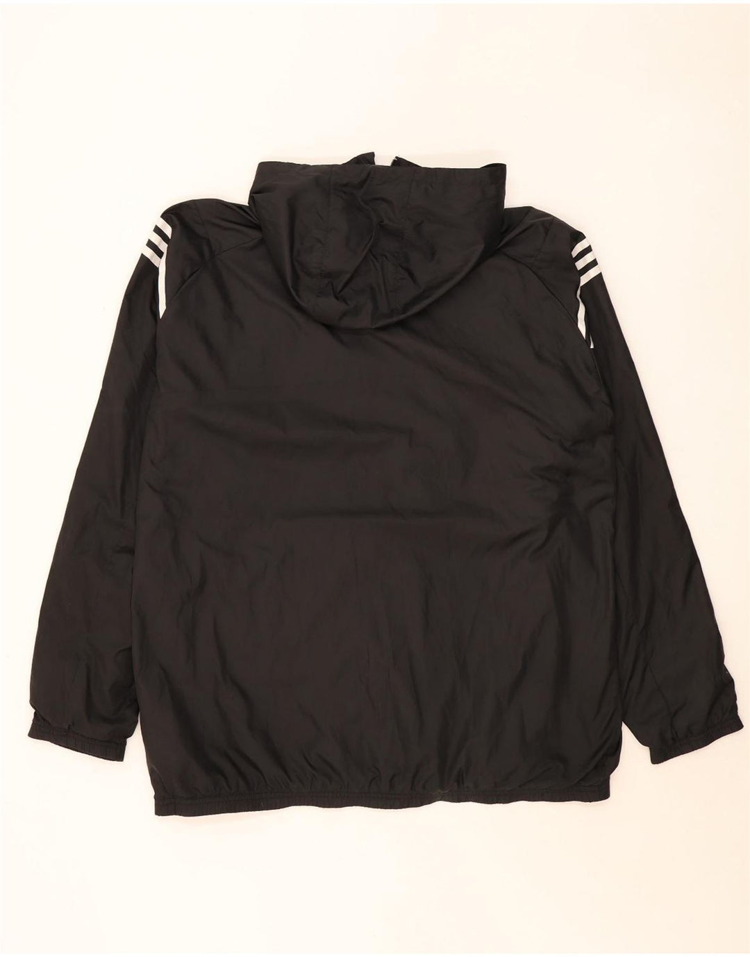 Adidas Herren Kapuzen-Regenjacke UK 42 XL Schwarz Polyester