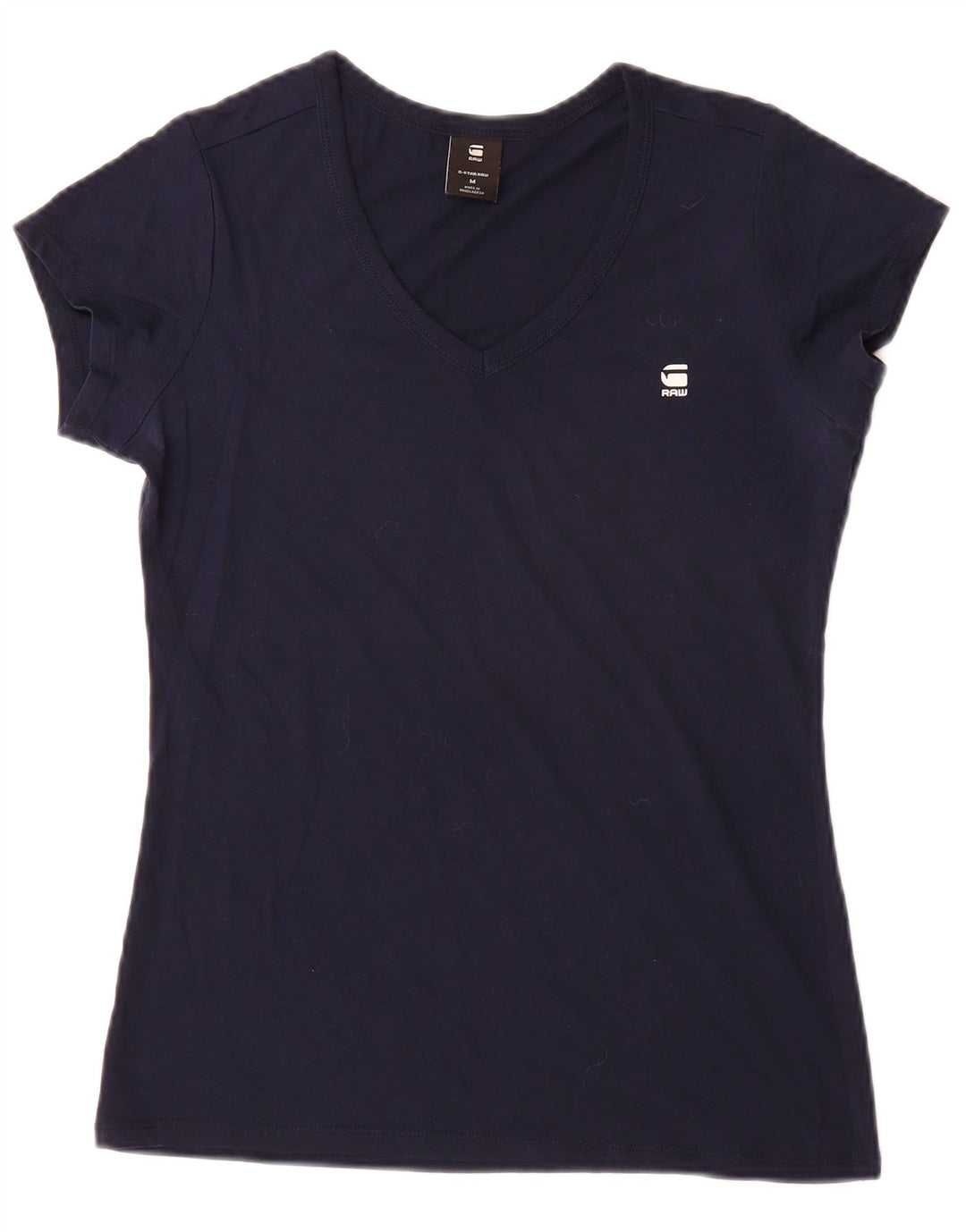 G-STAR Womens T-Shirt Top UK 12 Medium Navy Blue