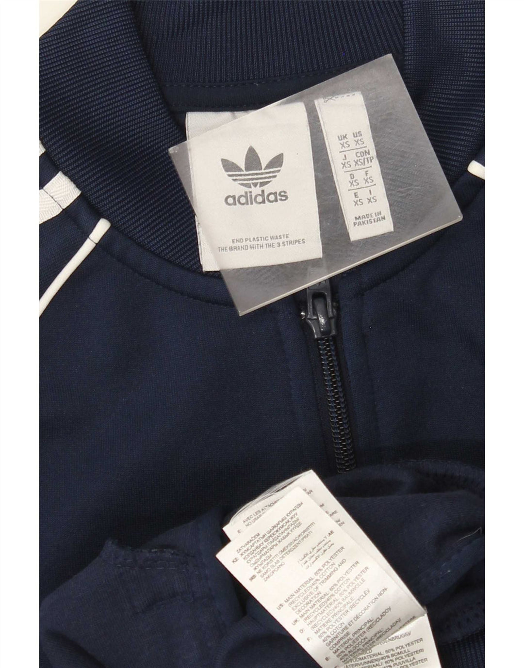 Adidas Herren Trainingsanzug Top Jacke XS Marineblau Polyester