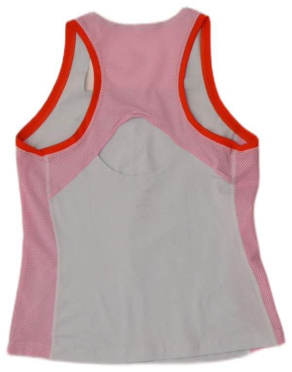 Nike Damen Dri Fit Slim Vest Top UK 12 Mittelblauer Farbblock