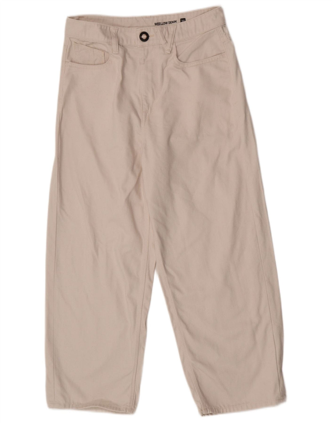 Volcom Herren-Cropped-Jeans, W30, L25, weiße Baumwolle