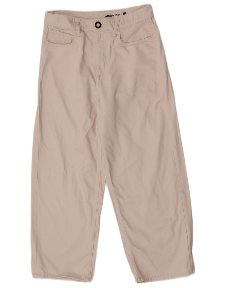 Volcom Herren-Cropped-Jeans, W30, L25, weiße Baumwolle